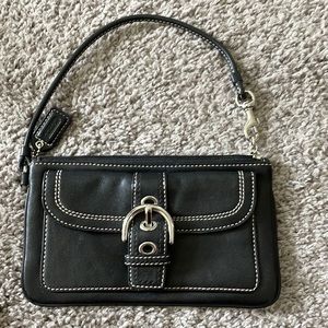 Coach black wristlet